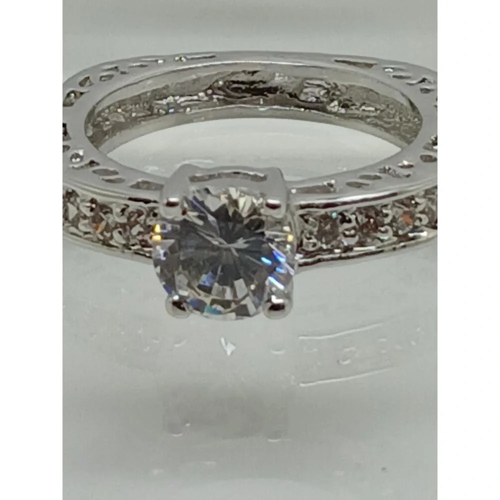 2 CT Unique Vintage Gold Plated Round Brilliant Sim Diamond CZ Engagement Ring 8 - Picture 6 of 10